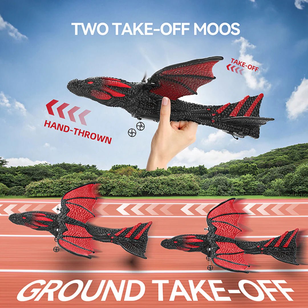 DEERC RC Dragon Plane Remote Control Airplane Toy 2CH 6-axis Foam Aircraft