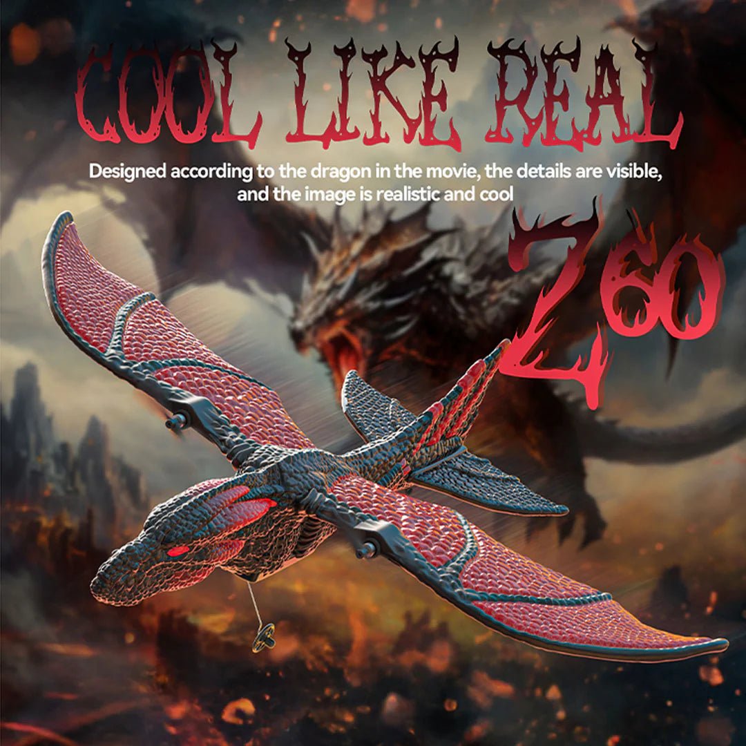 DEERC RC Dragon Plane Remote Control Airplane Toy 2CH 6-axis Foam Aircraft