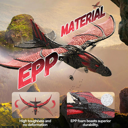 DEERC RC Dragon Plane Remote Control Airplane Toy 2CH 6-axis Foam Aircraft