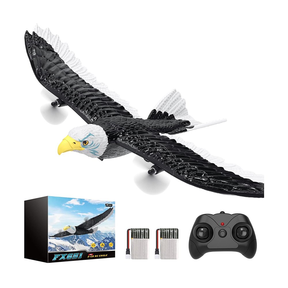 DEERC RC Plane Remote Control Eagle Plane RTF Airplane 2.4GHZ 2CH Flying Bird
