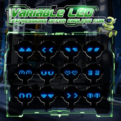 DEERC RC Robot Toys for Kids Walkie Talkie Remote Control Emo Robot