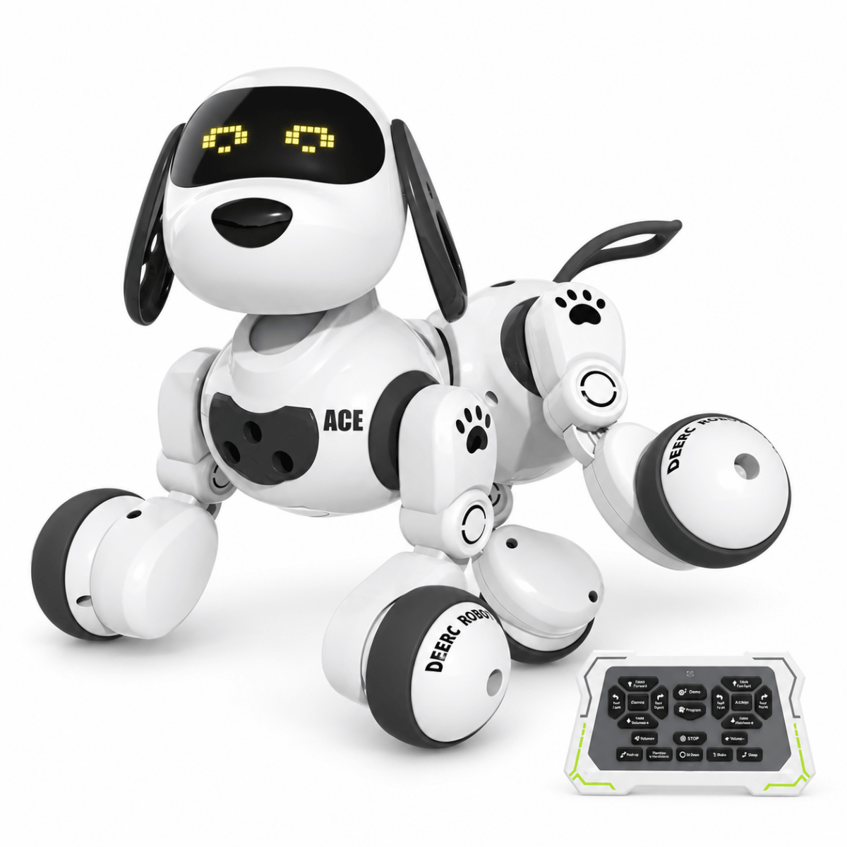 DEERC Remote Control Dog Robot Toys for Kids Programmable Smart RC Toy Robotic