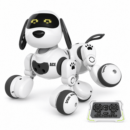 DEERC Remote Control Dog Robot Toys for Kids Programmable Smart RC Toy Robotic