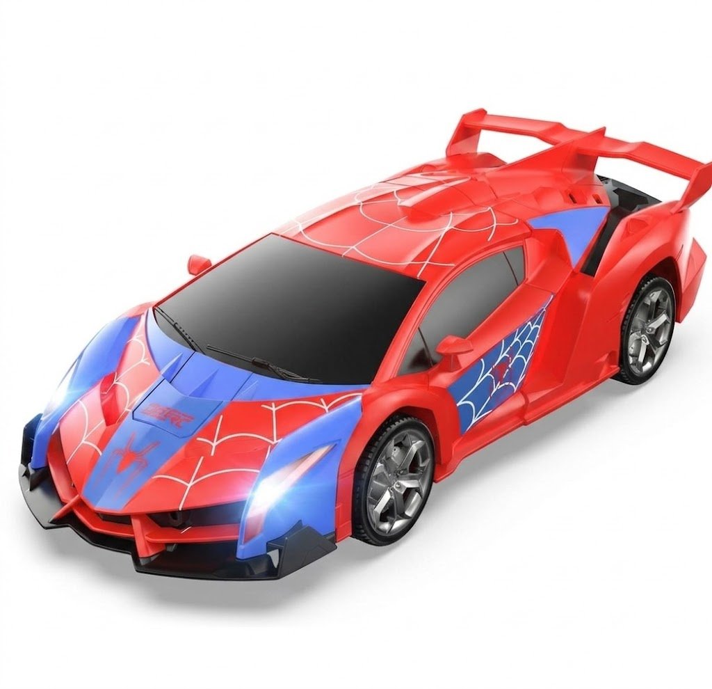 DEERC Spider RC Car Transformer Remote Control Spider Cars 1:18 Scale Robot Toy