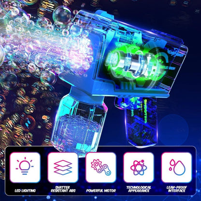 Eaglestone Bubble Gun for Kids 2 Packs Automatic Bubble Machine with LED Lights