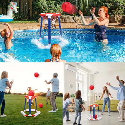 EagleStone Pool Basketball Hoop Floating Inflatable Swimming Pool Outdoor Play Toys