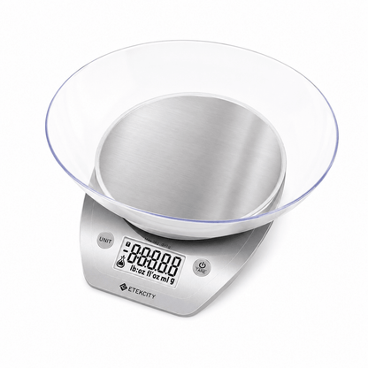 Etekcity Digital Food Kitchen Scale with Bowl Dieting Baking Cooking Meal Prep