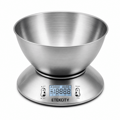 Etekcity Digital Food Kitchen Scale with Bowl Timer Temperature Sensor Cooking