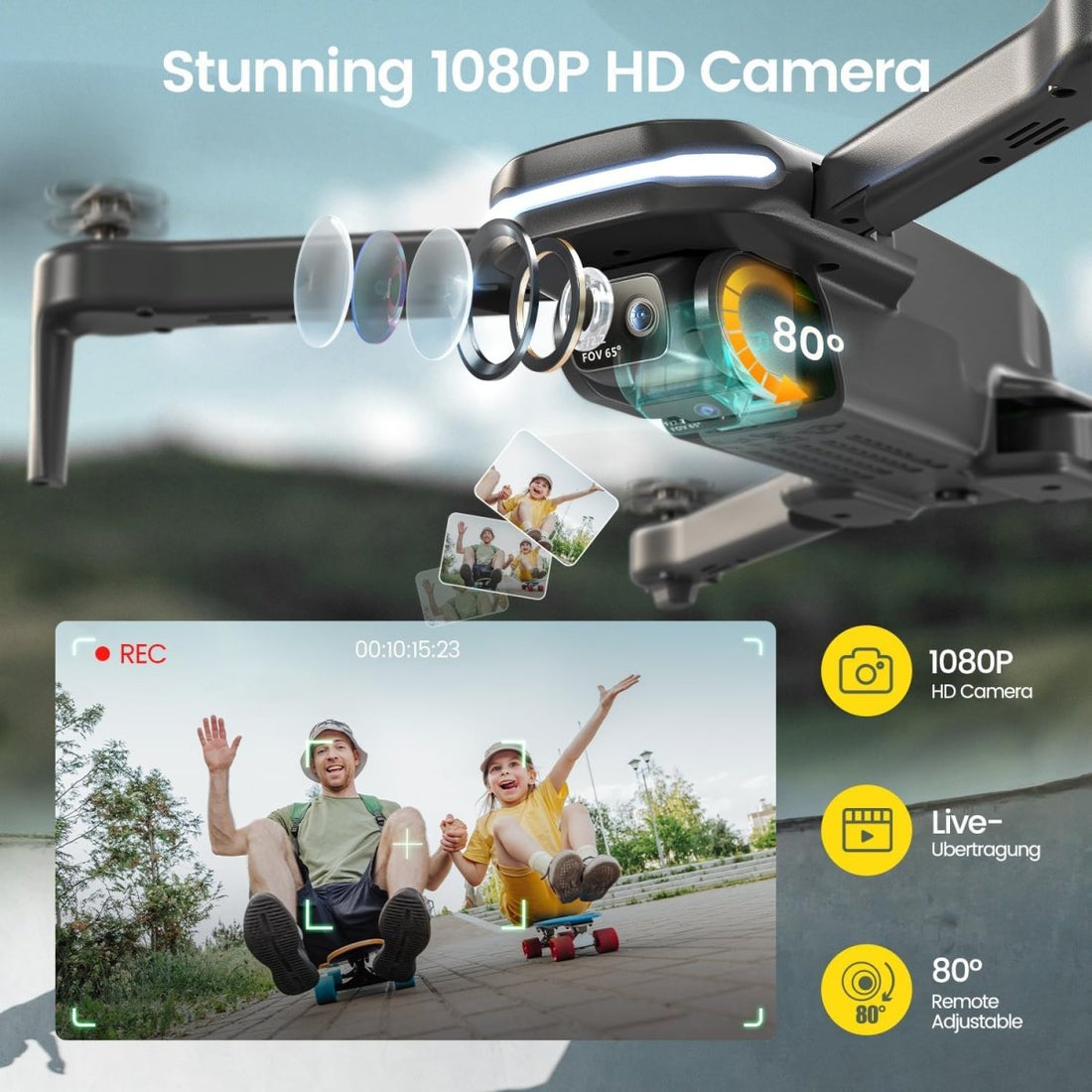 Holy Stone HS280 Foldable FPV Drone with 1080P HD WiFi Camera RC Quadcopter
