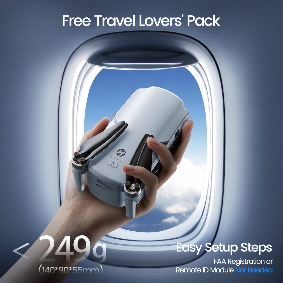 Holy Stone HS360E Foldable GPS EIS Drone with 4K Camera FPV RC Quadcopter