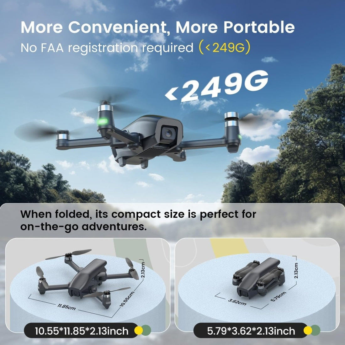 Holy Stone HS710 Foldable FPV GPS Drone with 4K Camera RC 5G Quadcopter