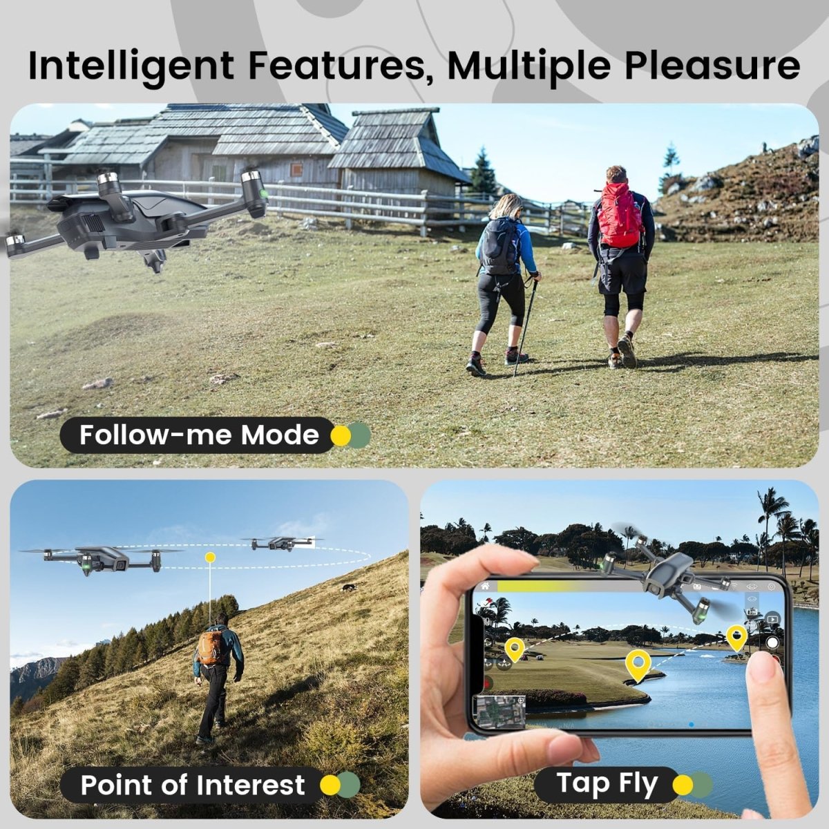 Holy Stone HS710 Foldable FPV GPS Drone with 4K Camera RC 5G Quadcopter
