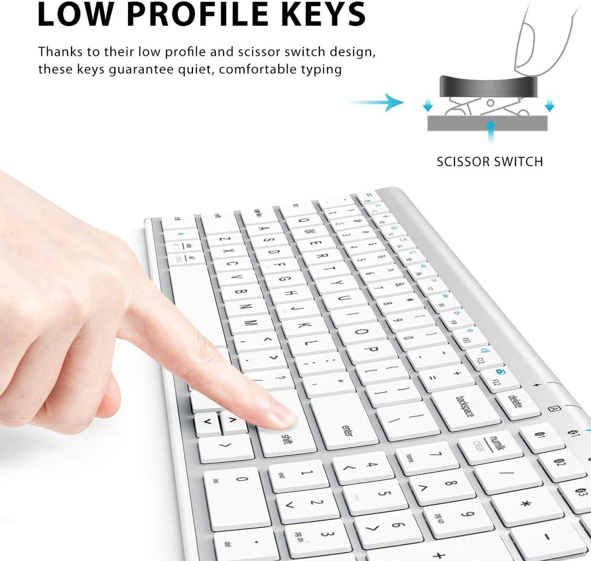 iClever BK10 Bluetooth Keyboard Universal Bluetooth 5.1 Wireless Keyboard