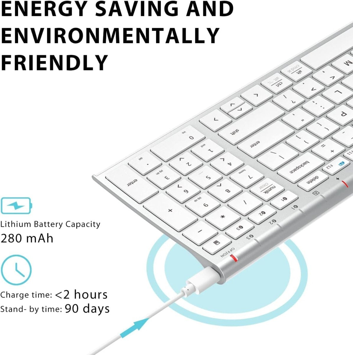 iClever BK10 Bluetooth Keyboard Universal Bluetooth 5.1 Wireless Keyboard