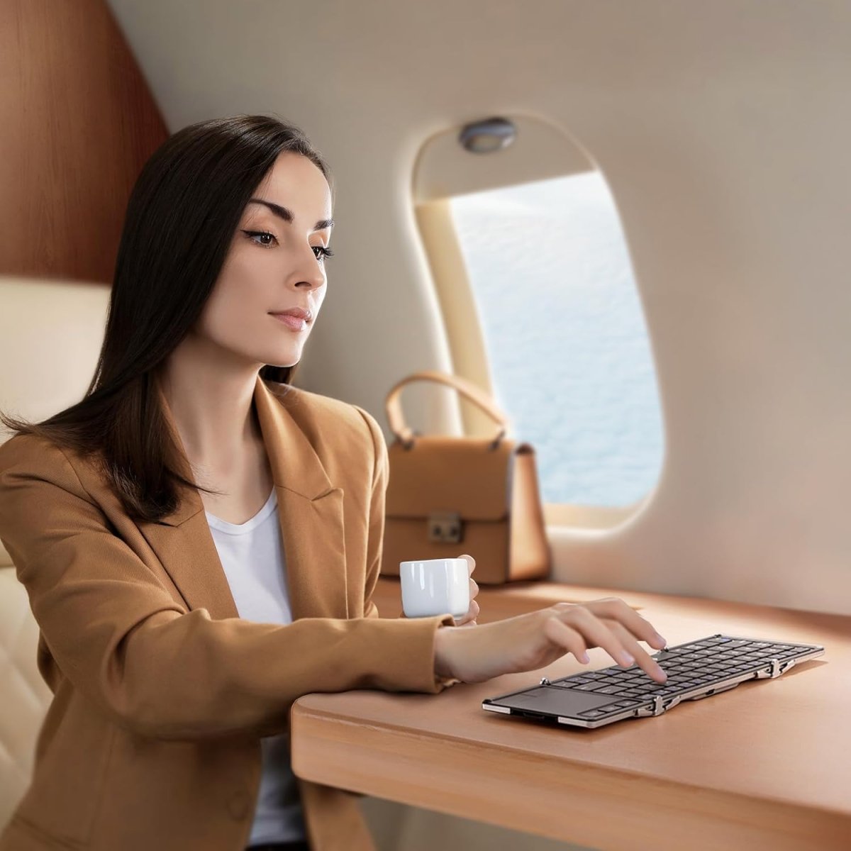 iClever Foldable Keyboard BK08 Portable Bluetooth Keyboard with Touchpad