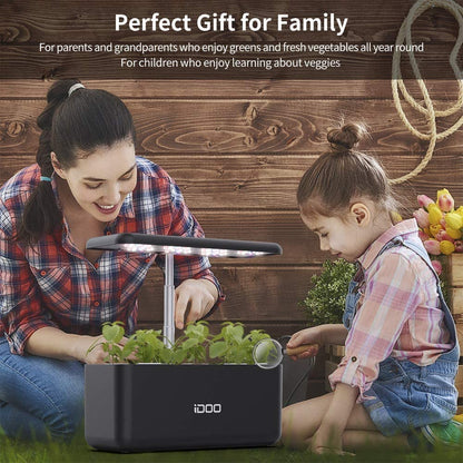 iDOO Hydroponics Growing System 7Pods Mini Herb Garden Germination Kit with LED Light