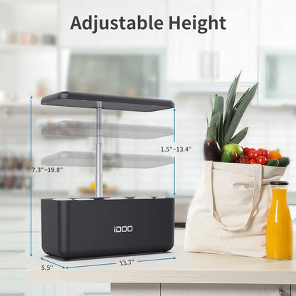 iDOO Hydroponics Growing System 7Pods Mini Herb Garden Germination Kit with LED Light