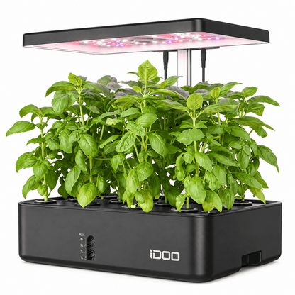iDOO WiFi Hydroponics Growing System 12Pods Mini Herb Garden Germination Kit