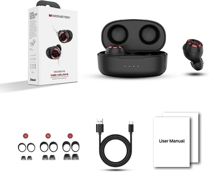 Monster Achieve 100 AirLinks Wireless Earbuds Bluetooth in-Ear Stereo Headphone