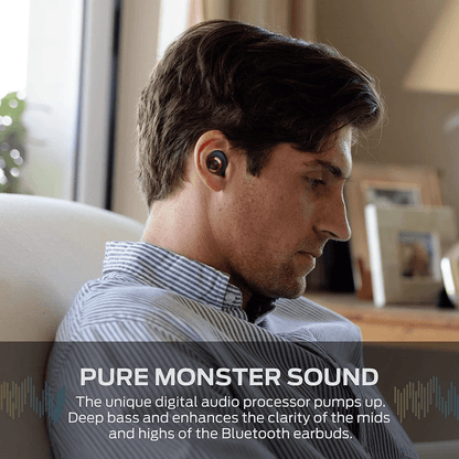 Monster Achieve 100 AirLinks Wireless Earbuds Bluetooth in-Ear Stereo Headphone