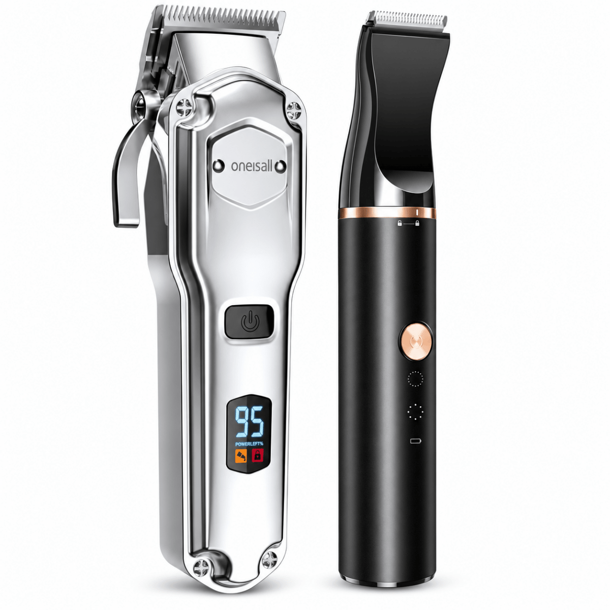 Oneisall Dog Clippers and Paw Trimmer 2-in-1 Set IPX7 Waterproof Dog Grooming Kit