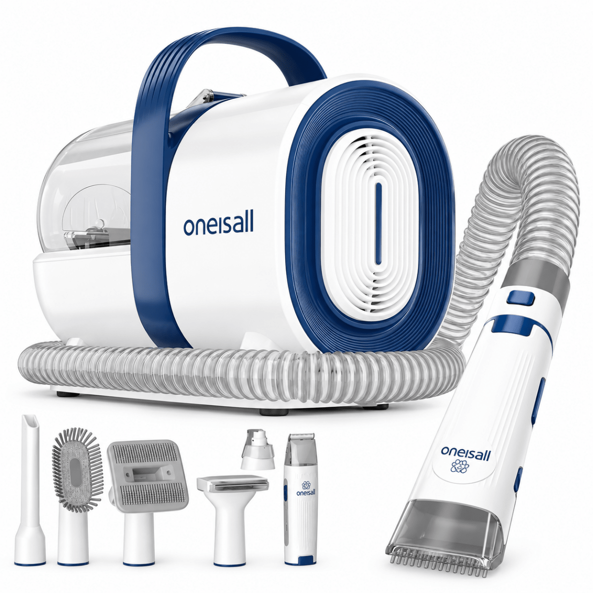 Oneisall Dog Grooming Vacuum Pet Grooming Vacuum with Clipper Nail Grinder AU Version