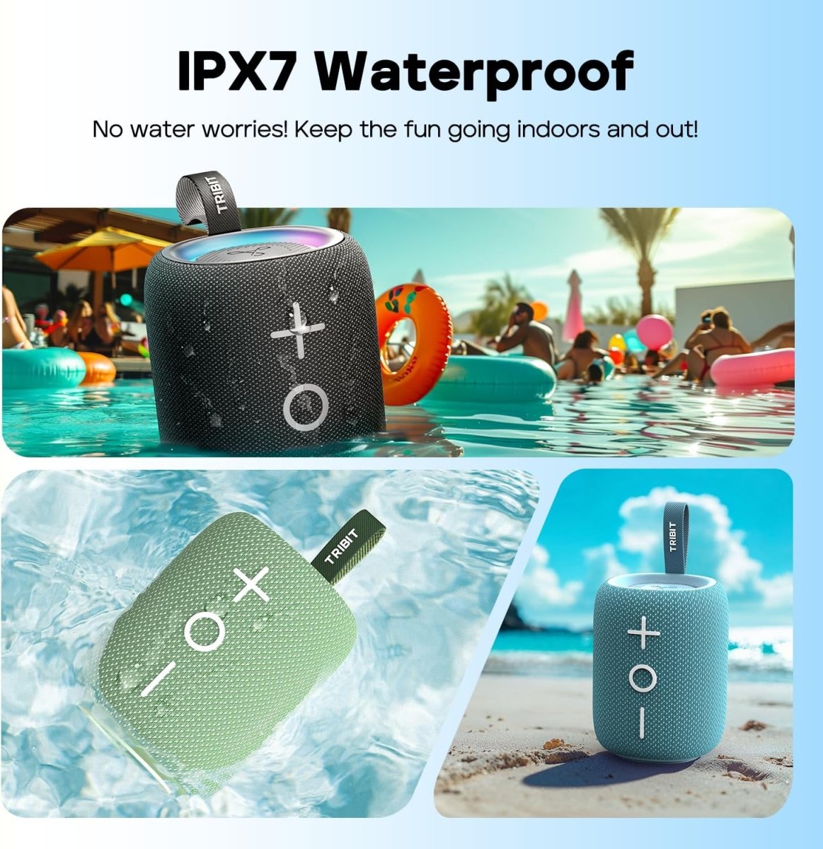 Tribit StormBox Mini+ Portable Bluetooth Speaker Wireless Speaker Surround Sound