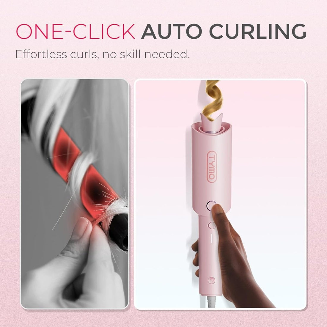 TYMO CURLPRO Automatic Curling Iron Hair Crimper Waver Portable Hair Curler