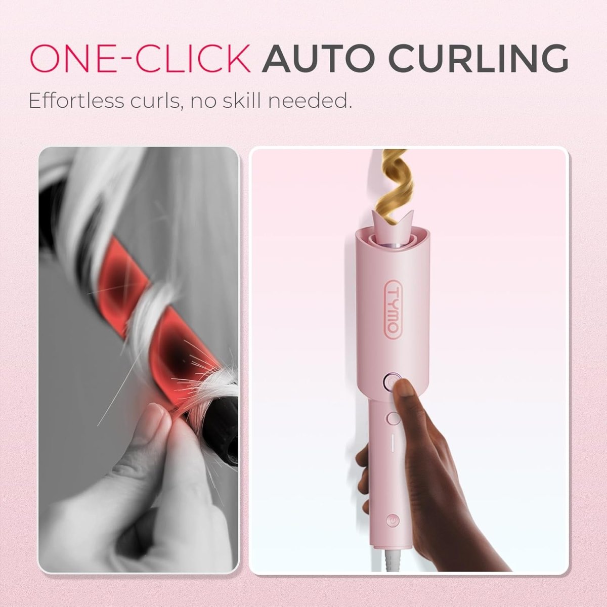 TYMO CURLPRO Automatic Curling Iron Hair Crimper Waver Portable Hair Curler