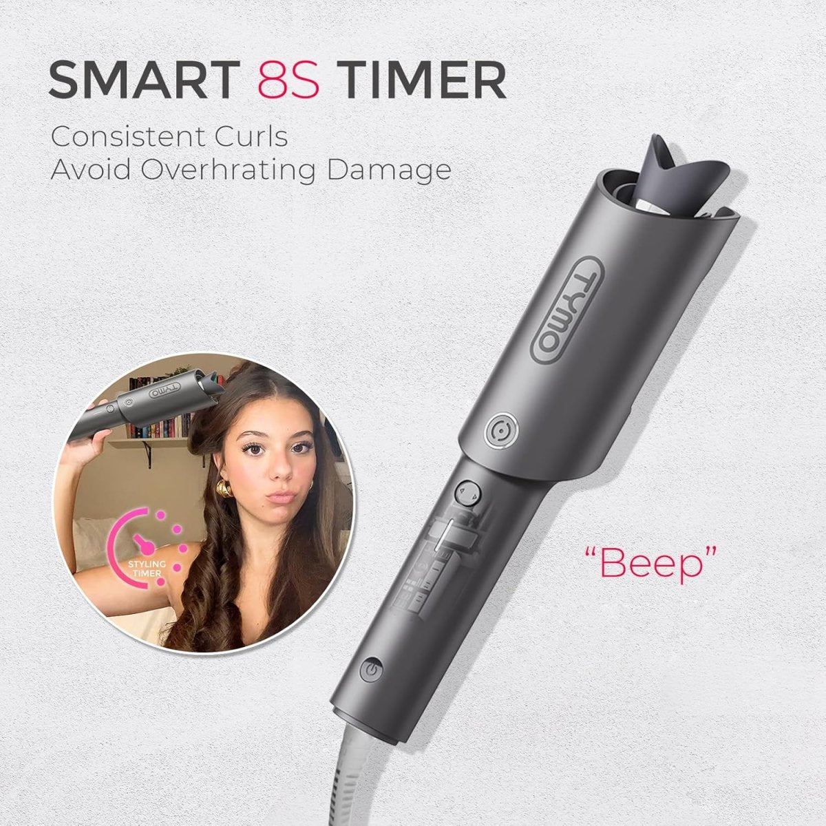 TYMO CURLPRO Automatic Curling Iron Hair Crimper Waver Portable Hair Curler
