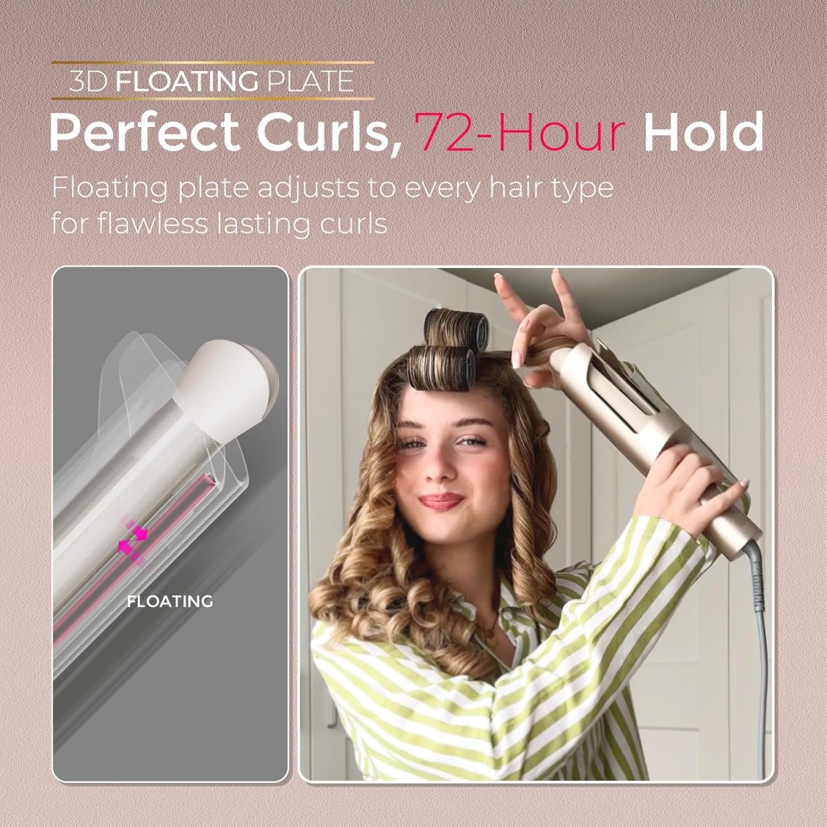 TYMO CurlPro Plus Curling Iron Curling Tong Hair Curler Automatic Rotating