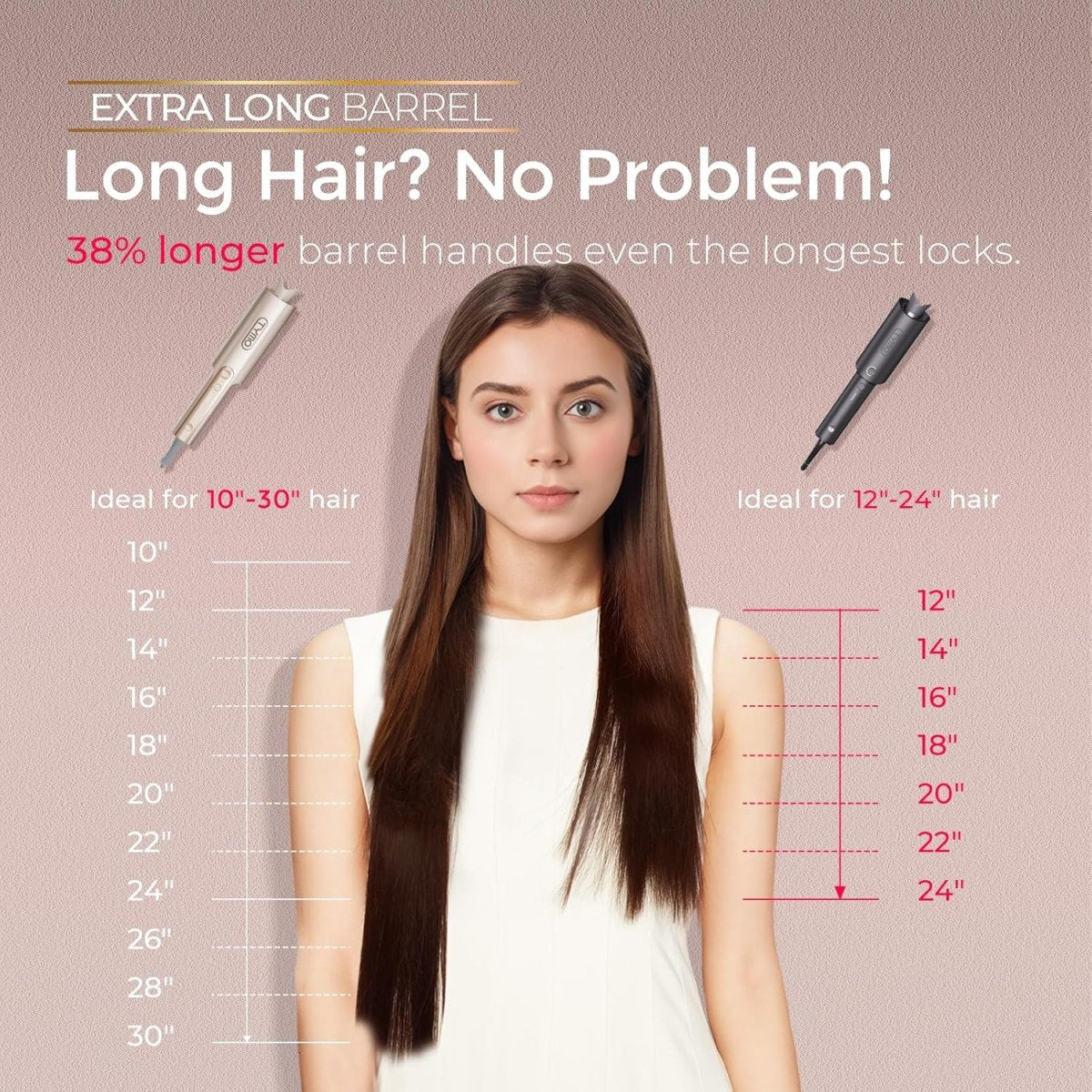 TYMO CurlPro Plus Curling Iron Curling Tong Hair Curler Automatic Rotating