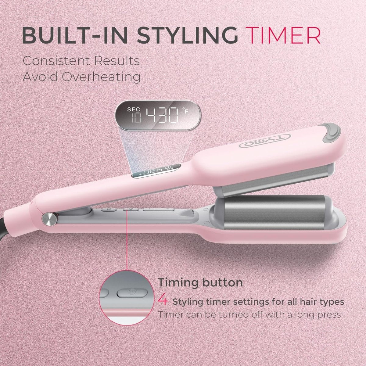TYMO ROVY Hair Crimper Waver Hair Tool Deep Waver Curling Iron