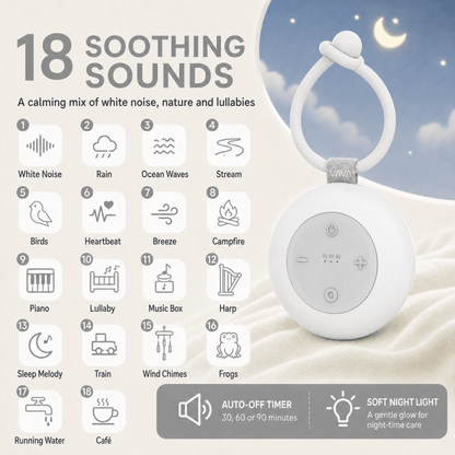 VAVA VA-CL005 Portable White Noise Machine with Night Light