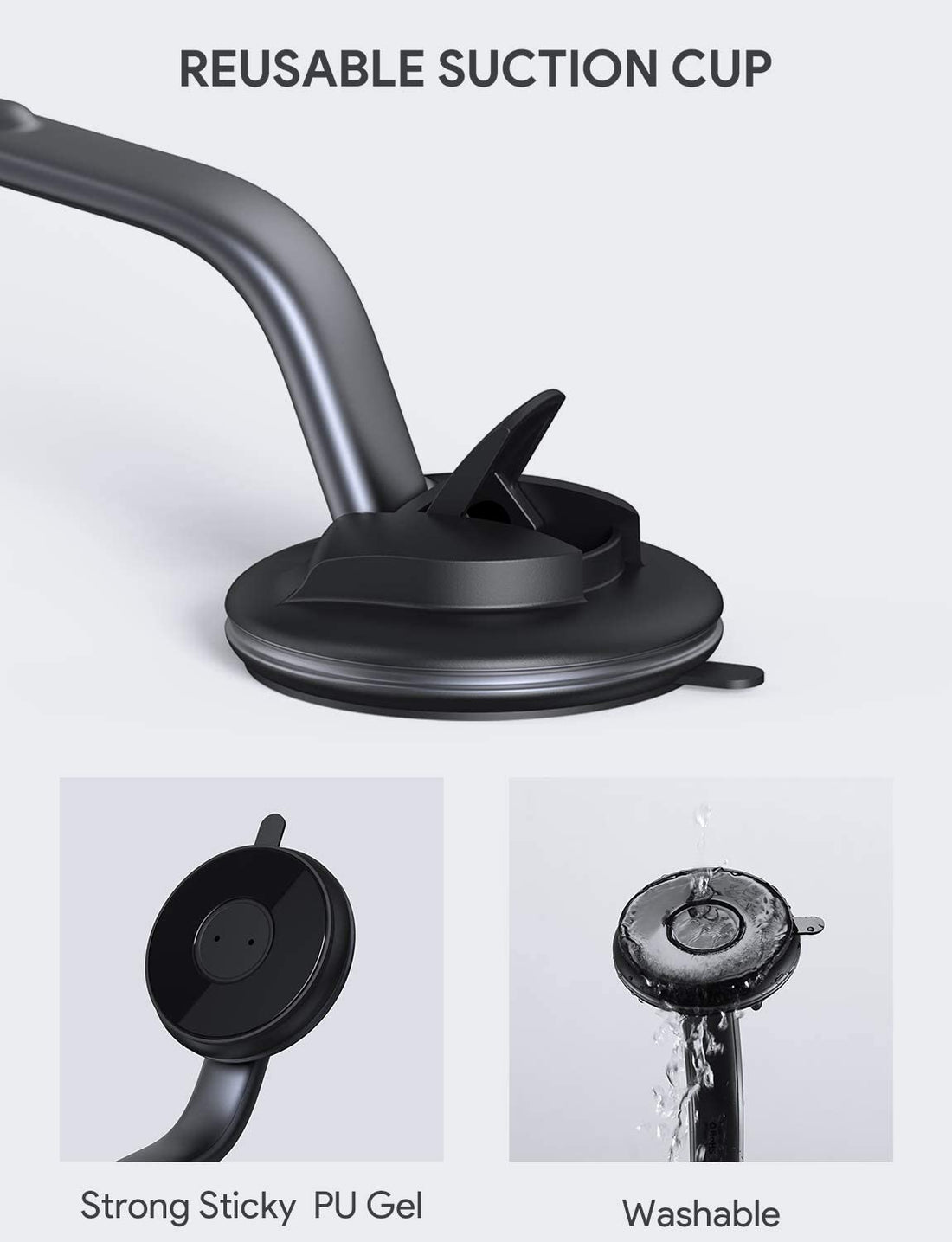 AUKEY Car Phone Mount 360 Degree Rotation Dashboard Magnetic Holder Smartphone