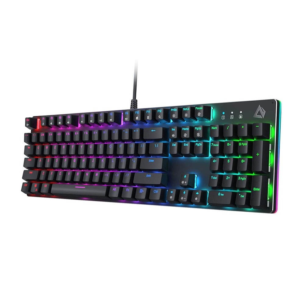 AUKEY Mechanical Gaming Keyboard with Customizable RGB Backlight for PC Laptop