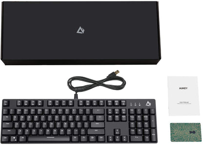 AUKEY Mechanical Gaming Keyboard with Customizable RGB Backlight for PC Laptop
