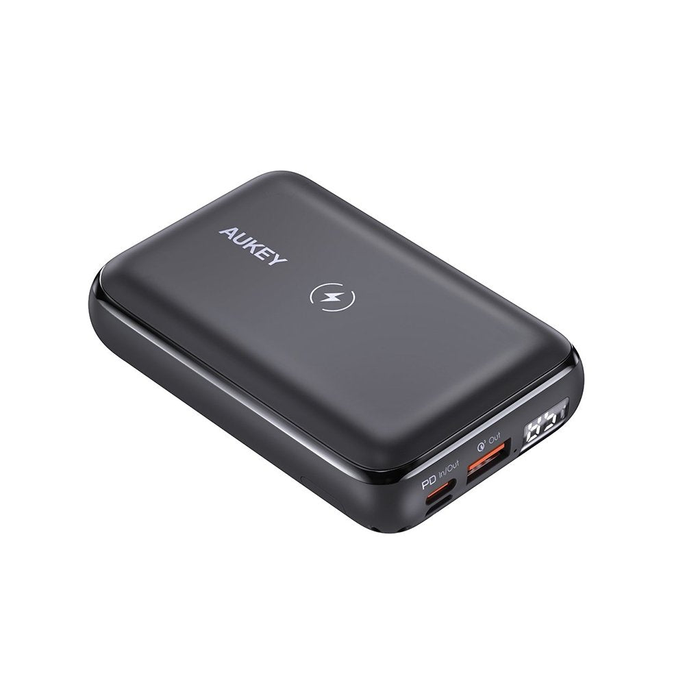 AUKEY Wireless 10000mAh USB-C PD QC3.0 Portable Phone Charger Power Bank Battery