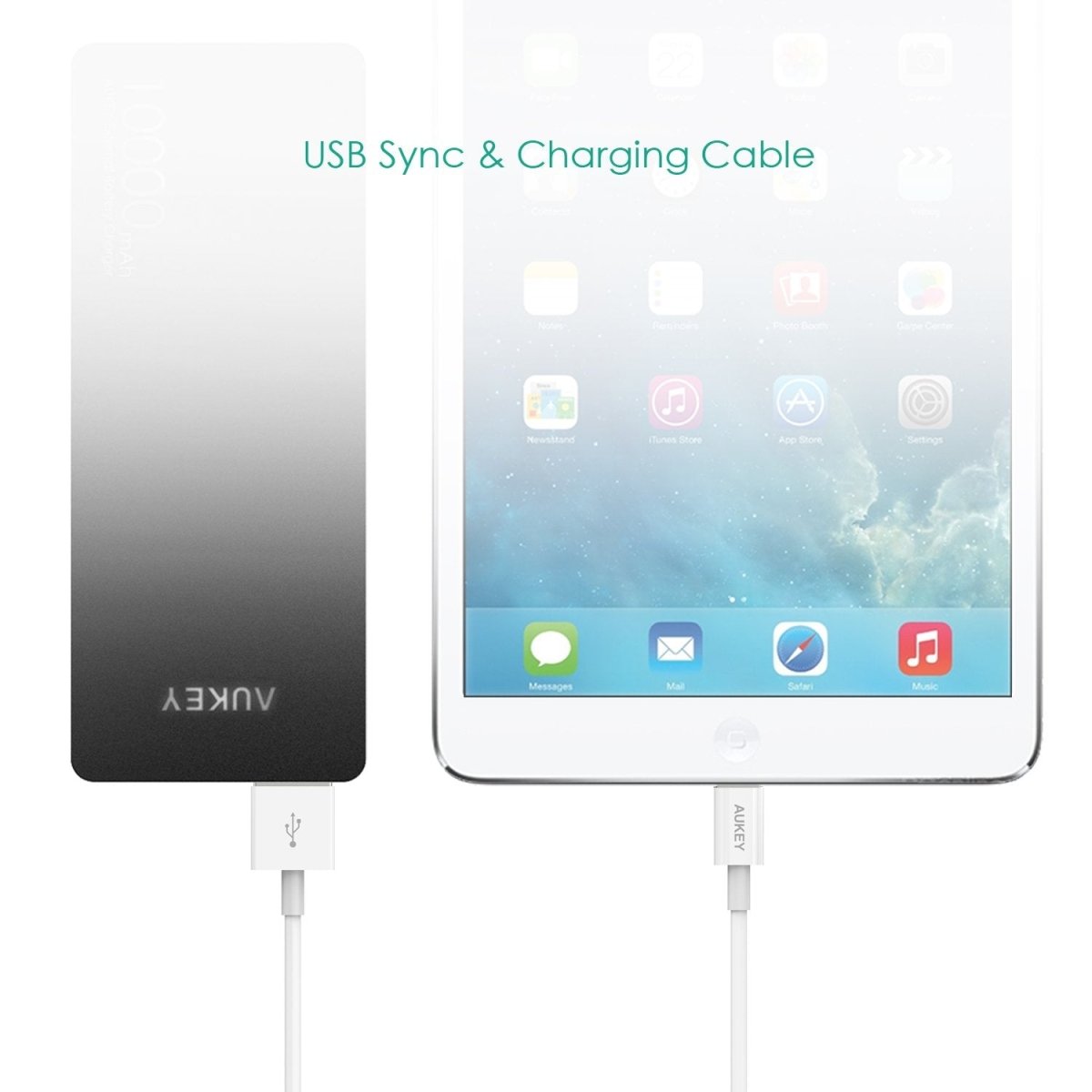 AUKEY Lightning USB Charging Cable Apple iPhone Mfi Certified (1m/3.3ft)