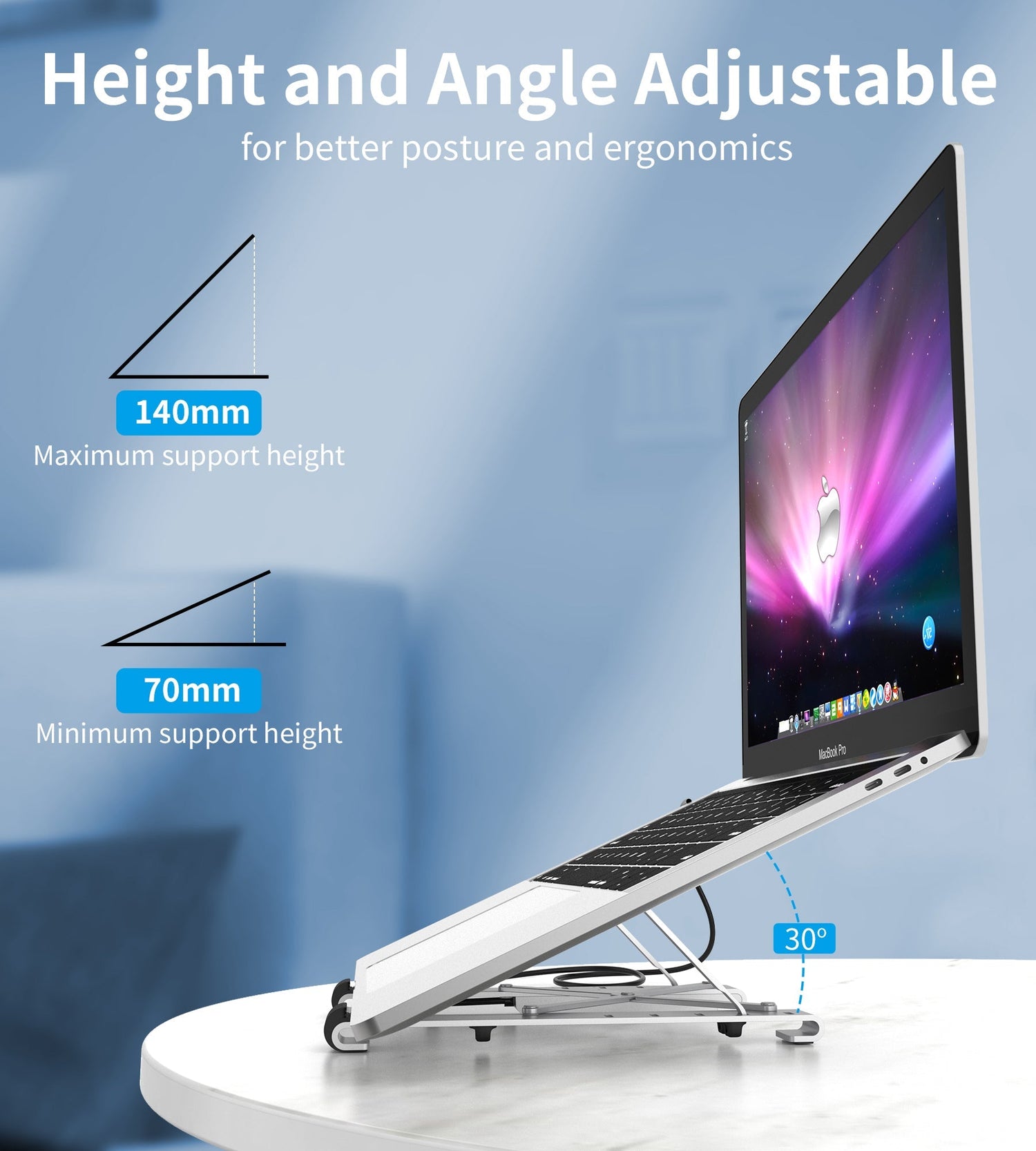 CHOETECH HUB-M43 Collapsible Laptop Stand with USB-C Hub 7 in 1 Docking Station