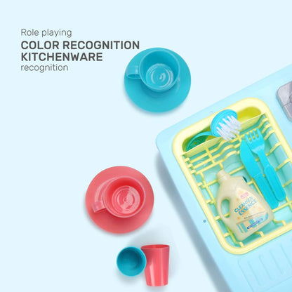 CUTE STONE Color Changing Kitchen Sink Toys Electric Dishwasher Playing Toy Kids