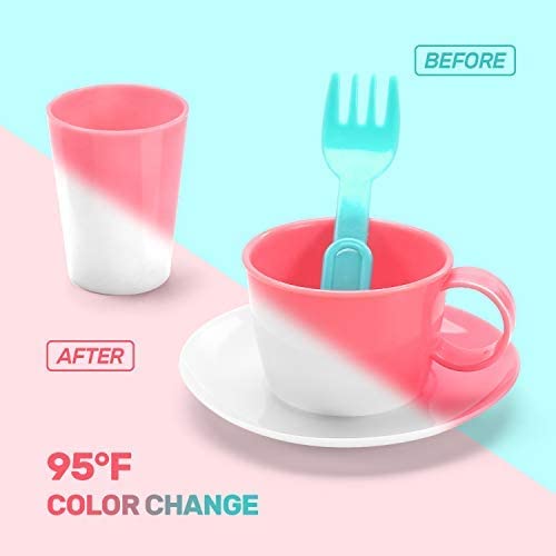 CUTE STONE Play Kitchen Sink Toys Electric Dishwasher Playing Toy Color Changing
