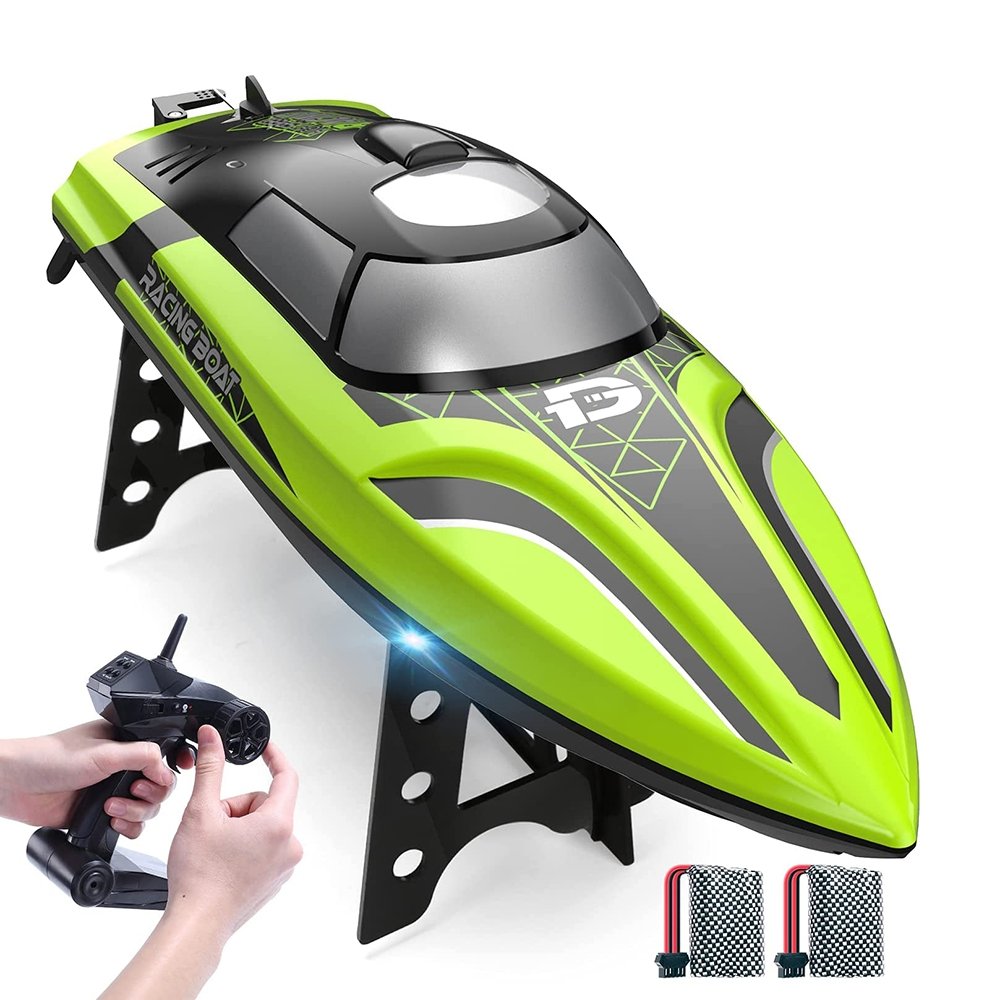 DEERC 2008 RC Boat Remote Control Boats for Pools and Lakes 20+mph 2.4GHz Racing