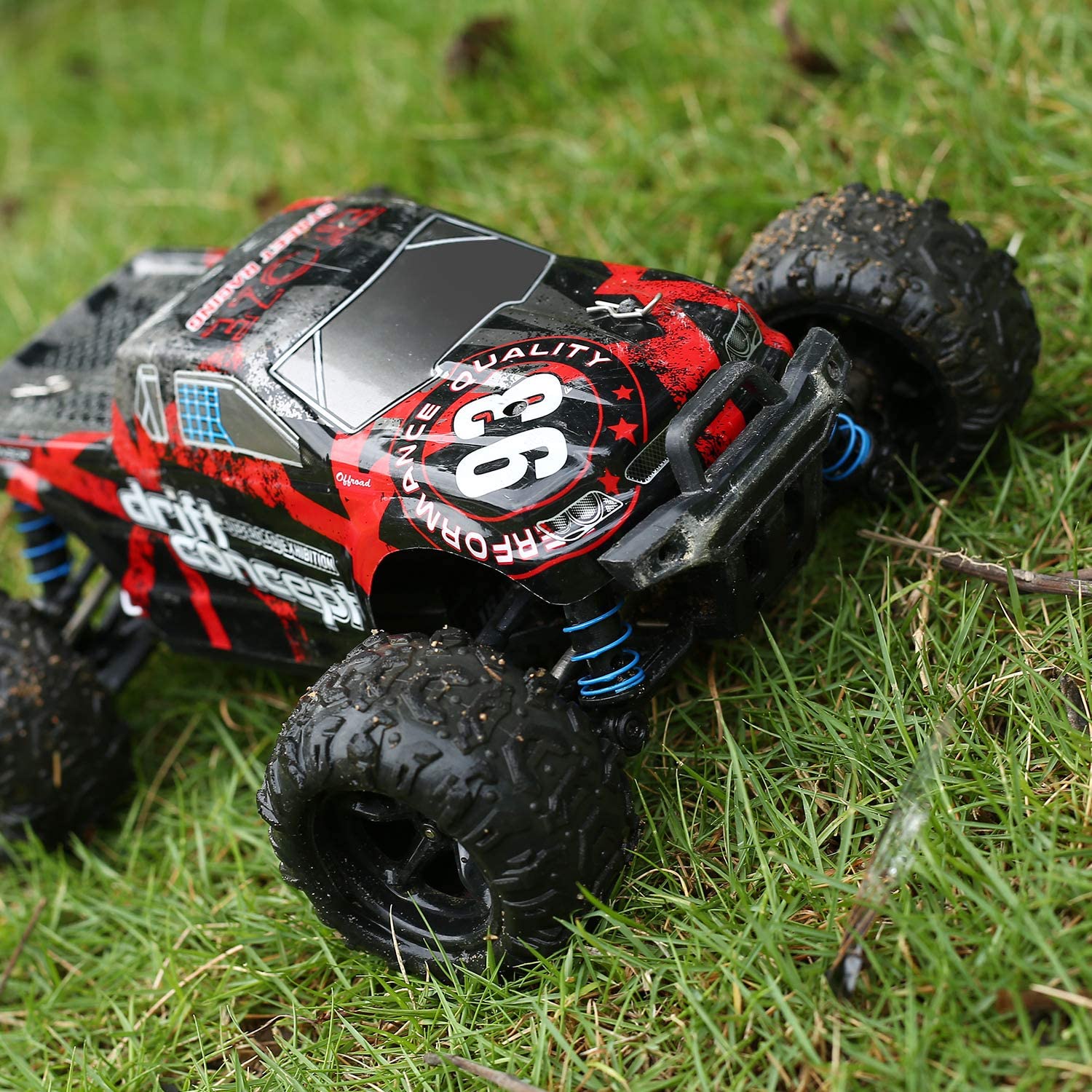 DEERC 300E RC Car High Speed Remote Control Car 1:18 Scale 4WD Monster Truck