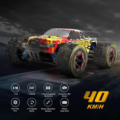 DEERC 9310 RC Cars High Speed Remote Control Car 1:18 Off Road 4WD Monster Truck