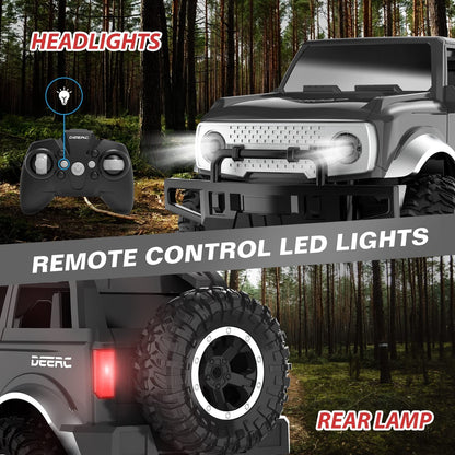 DEERC DE49 Remote Control Car 1:18 Scale 2.4Ghz RC SUV Cars Toy Monster Truck