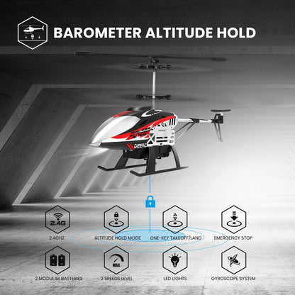 DEERC DE52 Remote Control Helicopter Altitude Hold 2.4GHz RC Flying Aircraft Toy