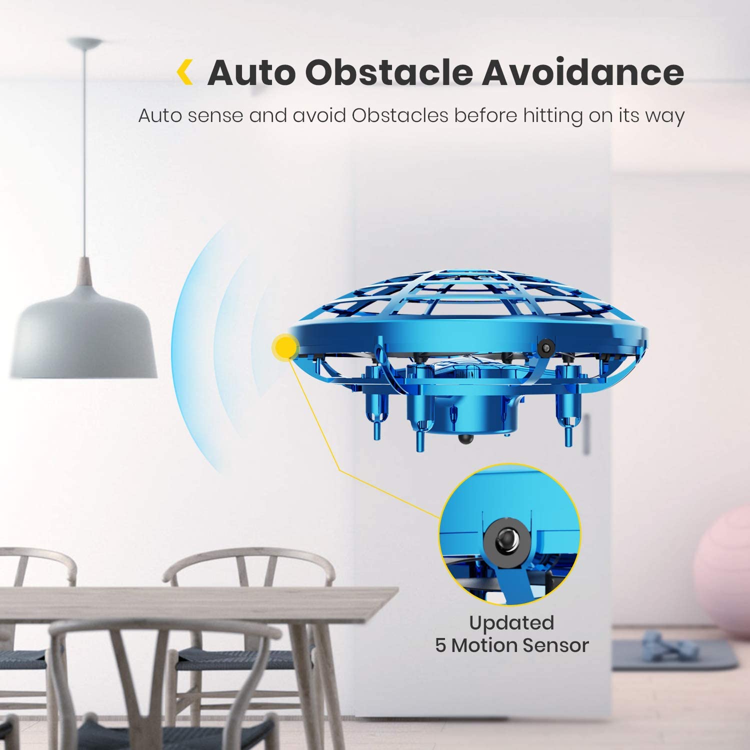DEERC Drone for Kids Toys Hand Operated Mini UFO Flying Ball Helicopter Toy