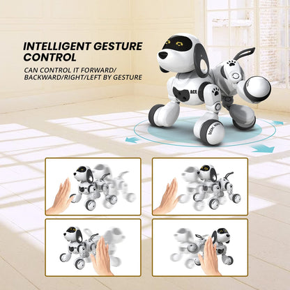 DEERC Remote Control Dog Robot Toys for Kids Programmable Smart RC Toy Robotic