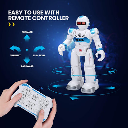 DEERC Robot Toys for Kids Boys Smart Programmable Remote Control Robots Toy Gift